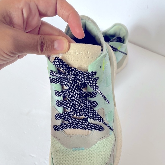 ADIDAS Teal Running Gym Blue White - Picture 8 of 9